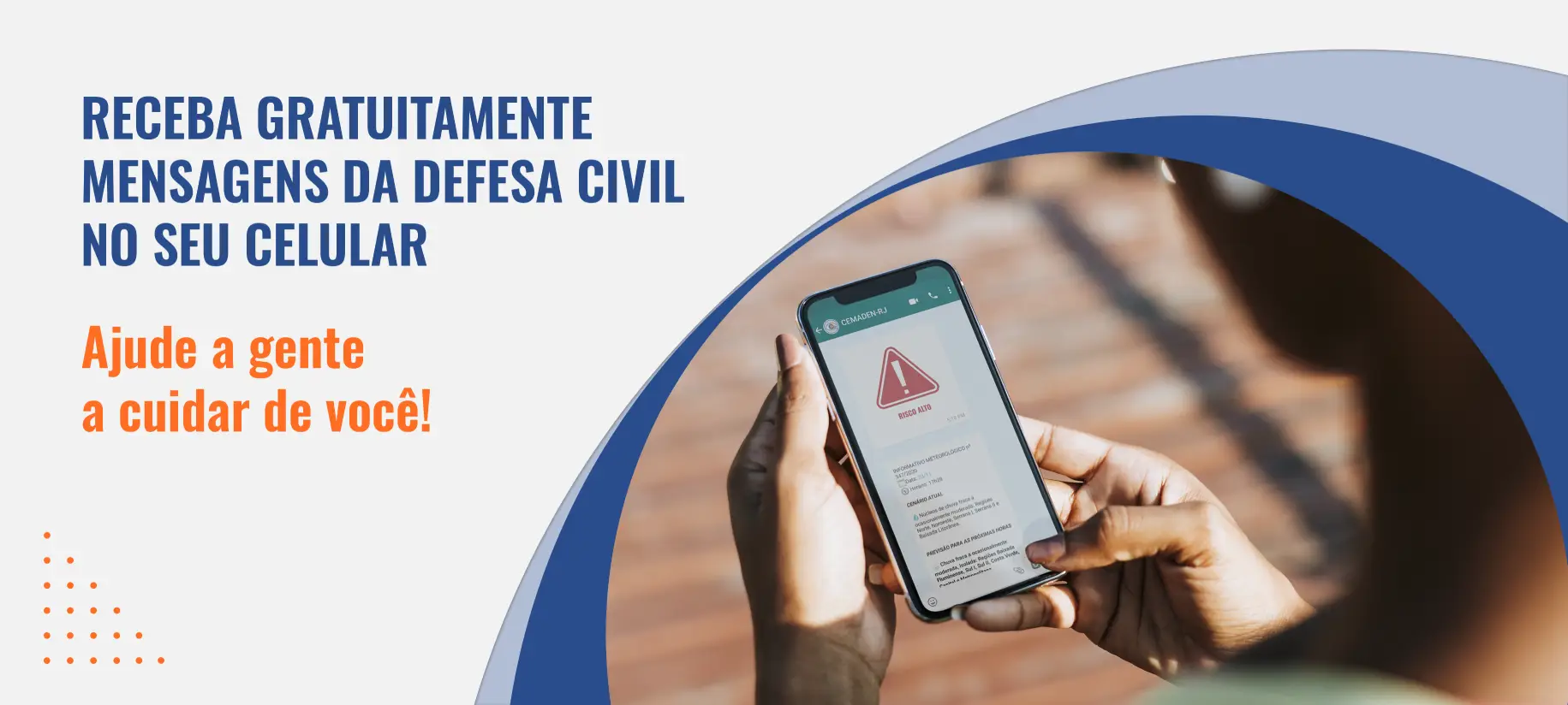 Receba gratuitamente mensagens da defesa civil no seu celular